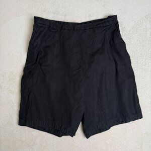 Eileen Fisher Black Organic Linen Skort Comfortable Fit Lightweight‎ Small